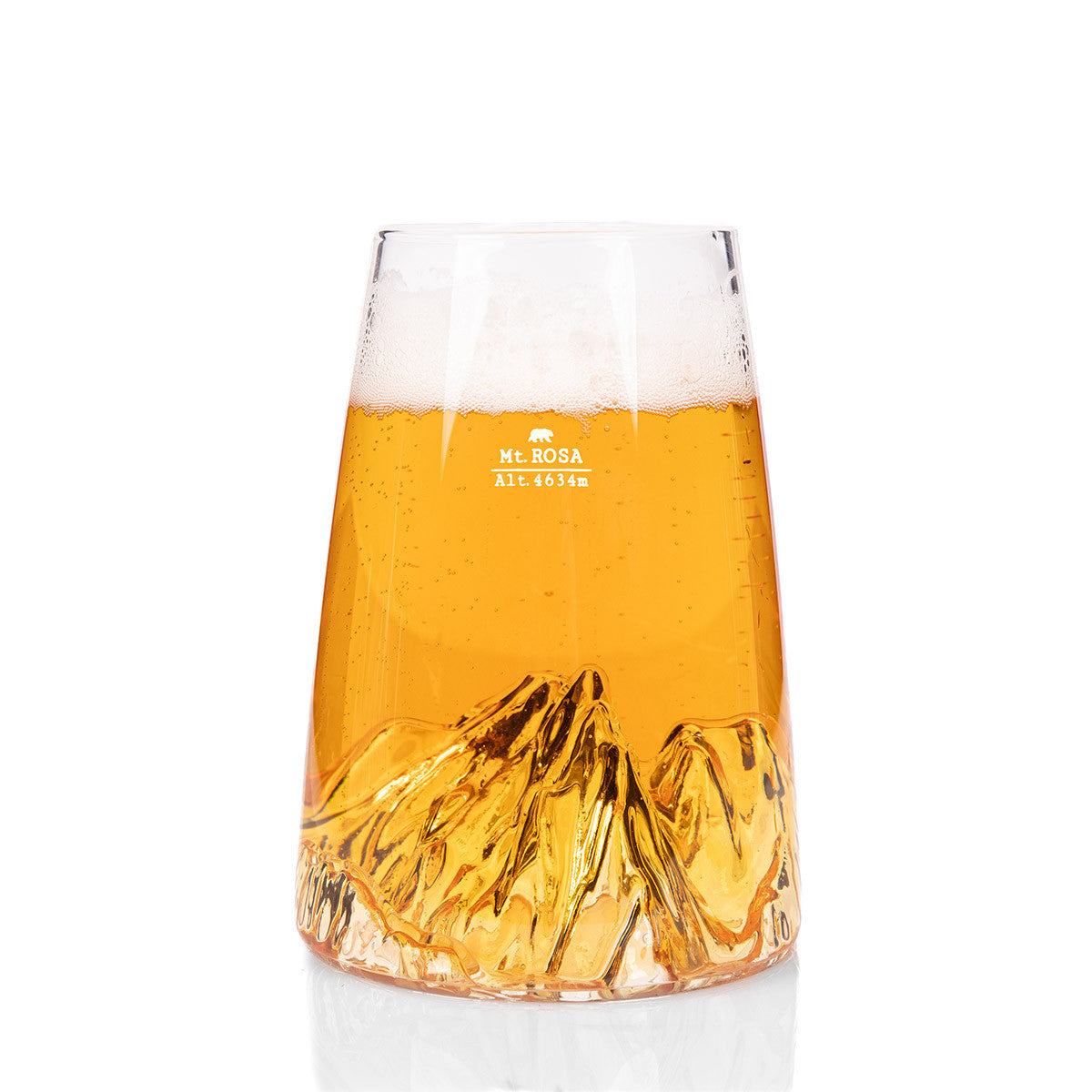 Topographic design glass: Mont Rosa