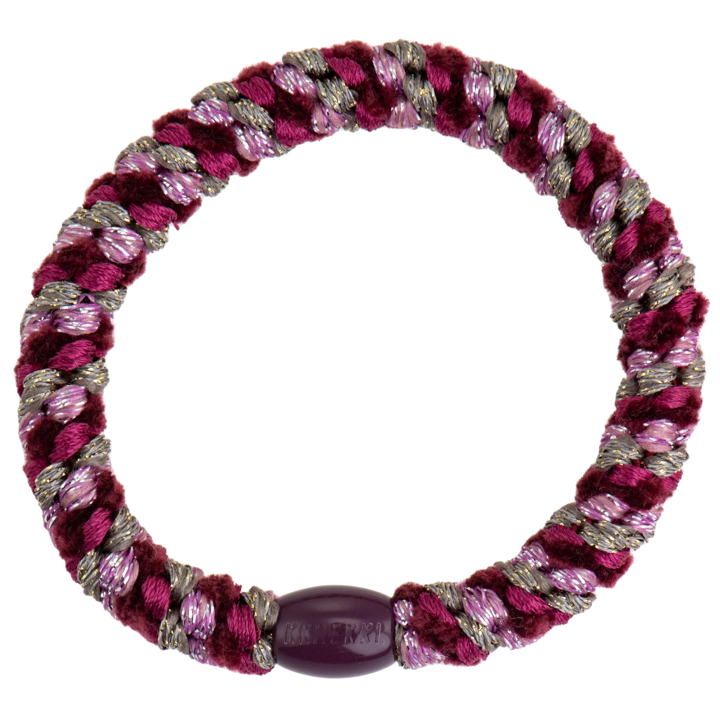 Élastique cheveux Mix Bordeaux Camo Glitter