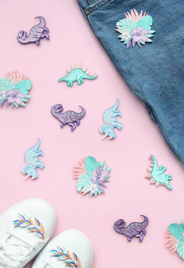CUTE STEGOSAURUS iron-on patch