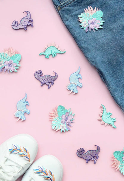 CUTE STEGOSAURUS iron-on patch
