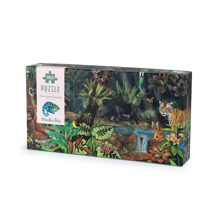 Puzzle panoramique 350 pièces – Forêt Tropicale – Tout autour du monde