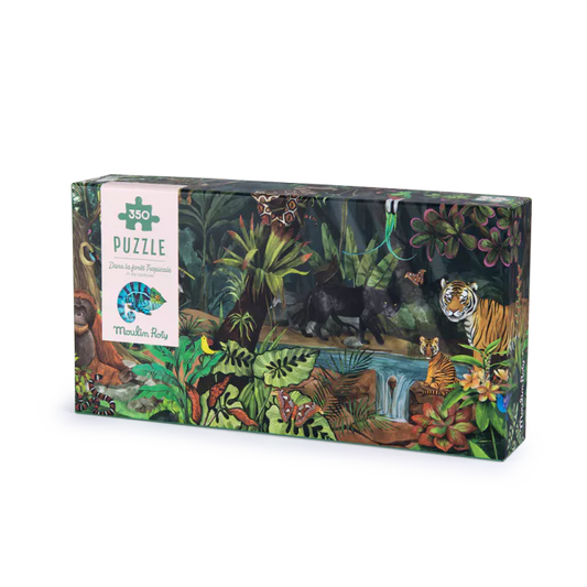 Puzzle panoramique 350 pièces – Forêt Tropicale – Tout autour du monde