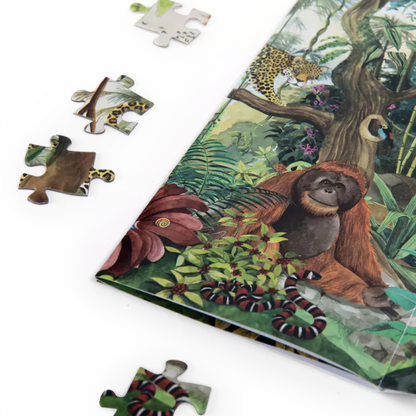 Puzzle panoramique 350 pièces – Forêt Tropicale – Tout autour du monde