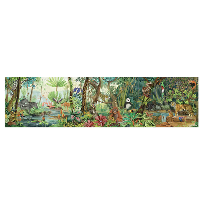 Puzzle panoramique 350 pièces – Forêt Tropicale – Tout autour du monde
