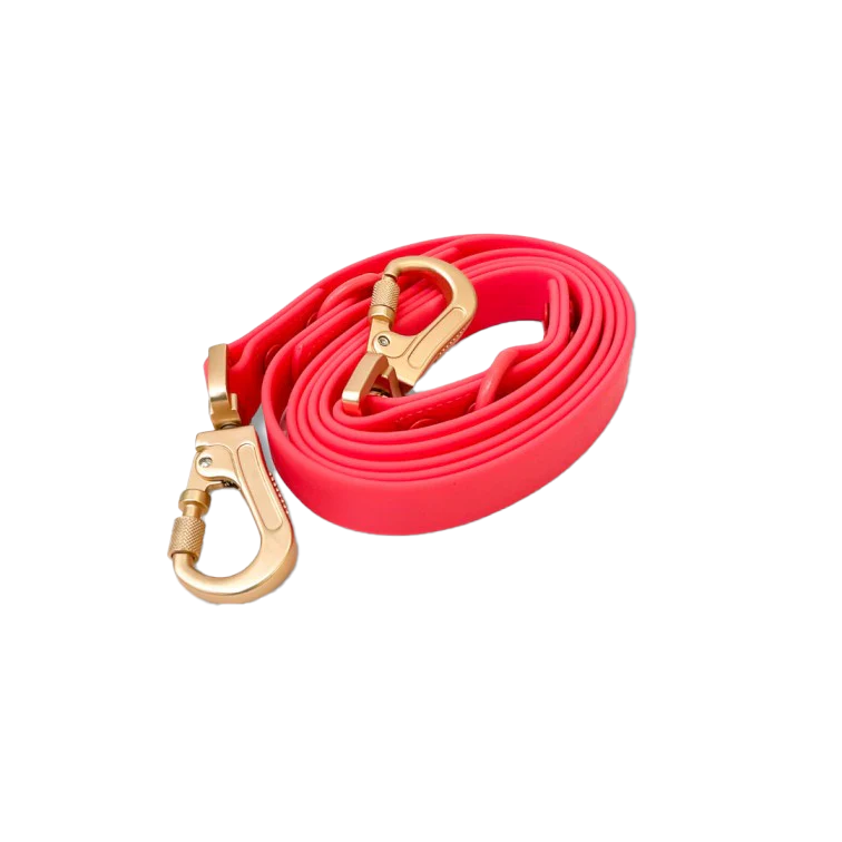 Red multi-position leash
