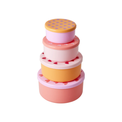 Boîtes alimentaires Rond - Multicolore - Lot de 4