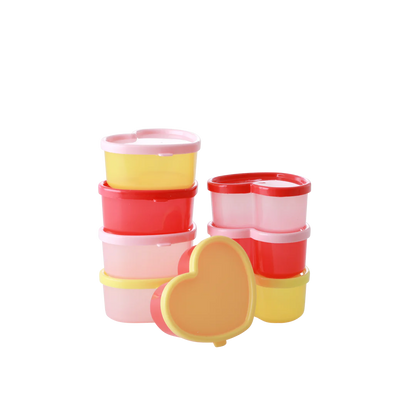 Boîtes alimentaires Petit Cœur - Multicolore - Lot de 8