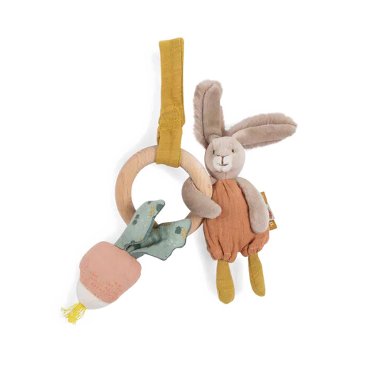Wooden ring rattle Rabbit