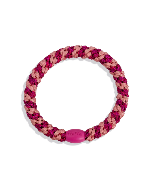 KKNEKKI Stripe faded rose electric pink glitter