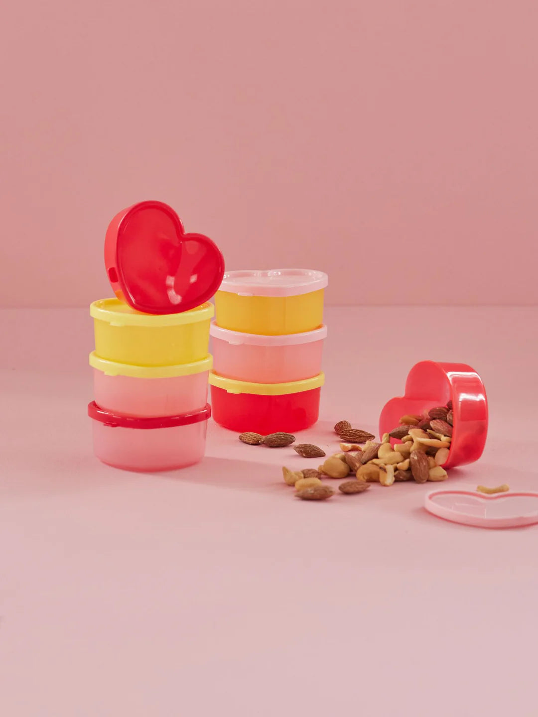 Boîtes alimentaires Petit Cœur - Multicolore - Lot de 8