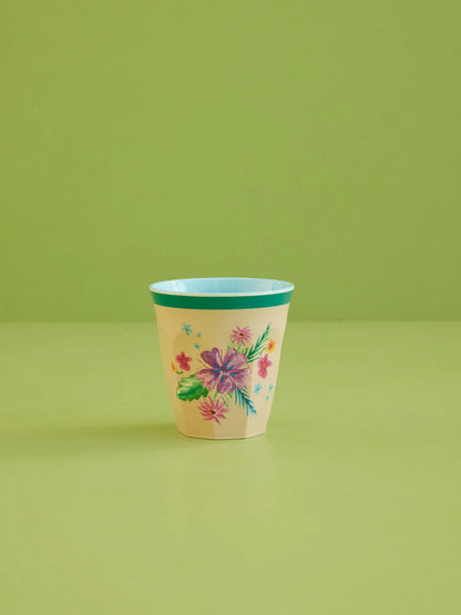 Gobelet médium - crème - Arda bloom print