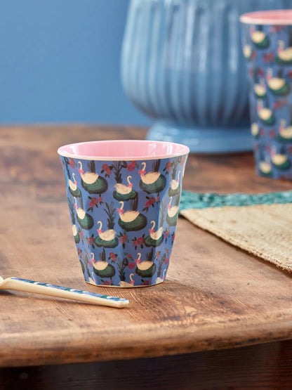 Medium Tumbler - Blue - Swan Lake Print