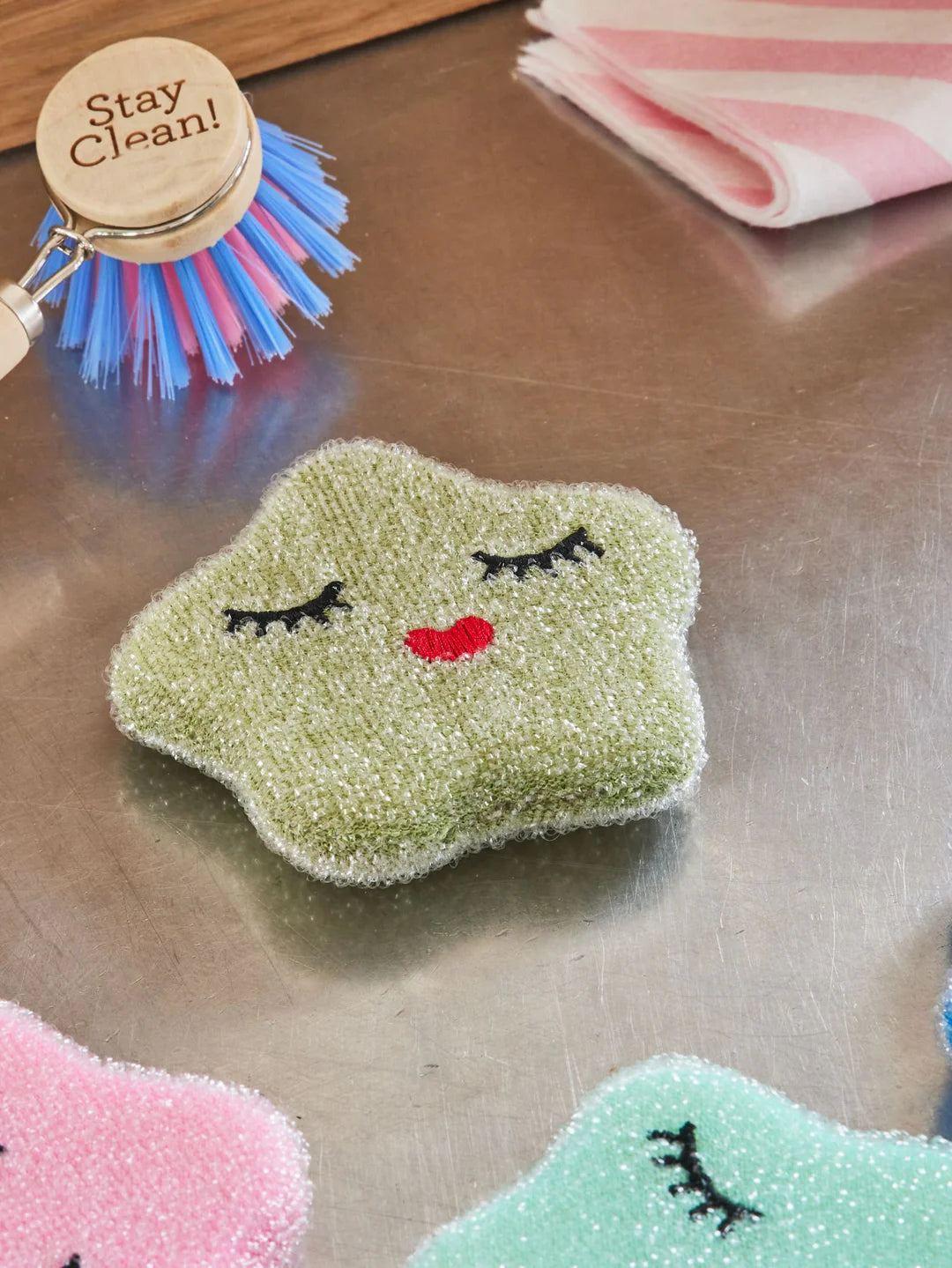 Polyester Star Sponge - Khaki