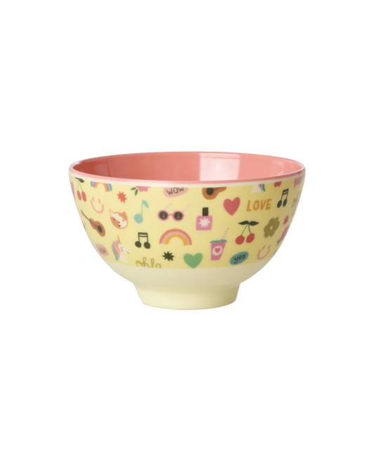 Petit bol - Jaune clair - Unicorn Love Print