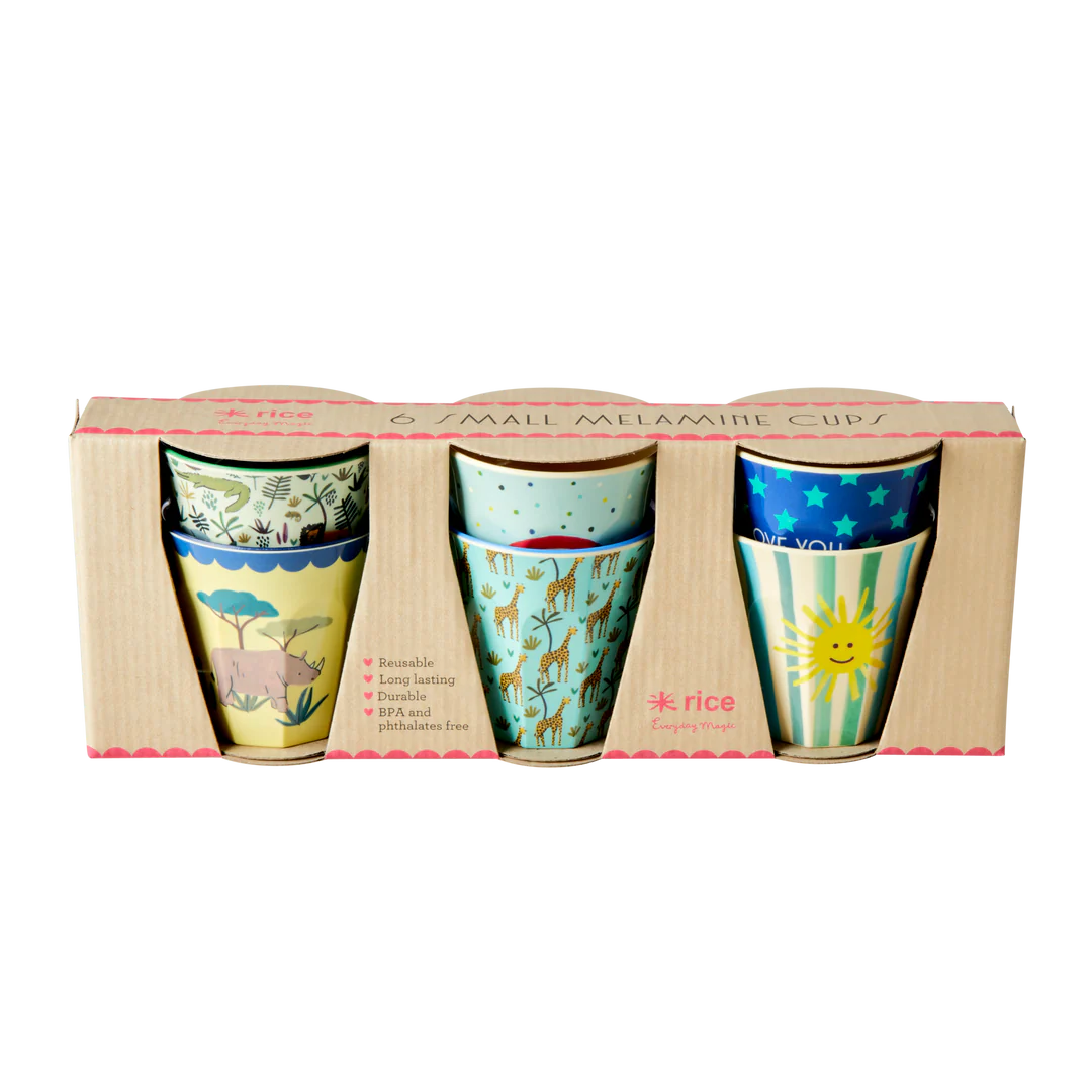 Petit Gobelet Enfant - Bleu - Funky Prints - Pack de 6