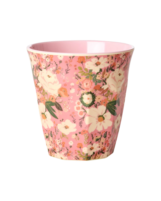 Gobelet médium - Corail - Allison Flower Print