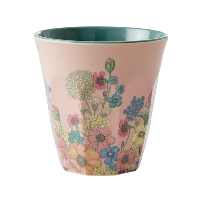 Medium Tumbler - Flower Collage Print 