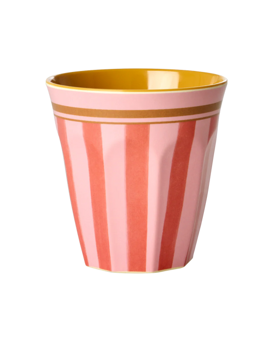 Gobelet médium - Rose - Organic Stripes Print
