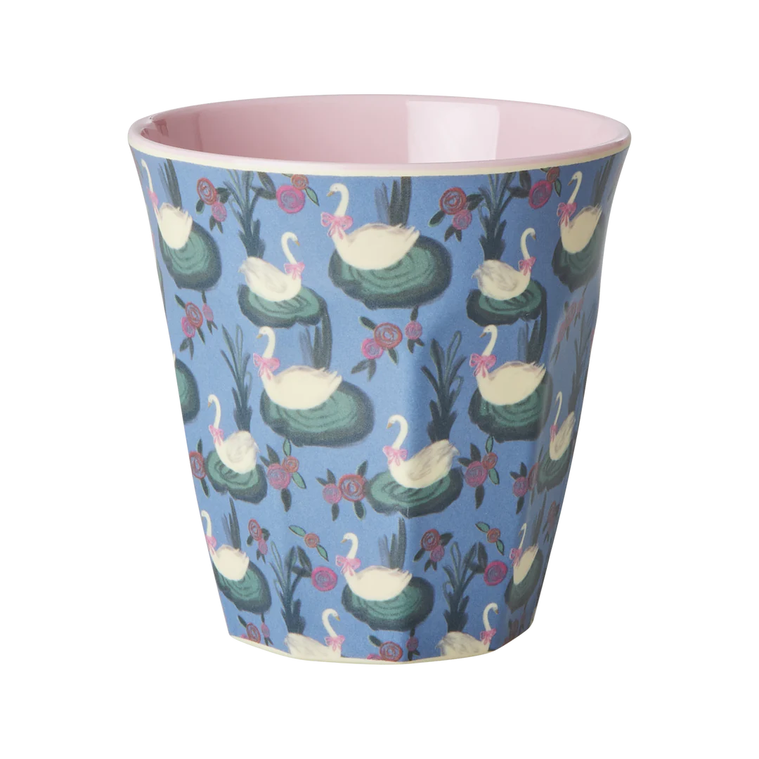 Medium Tumbler - Blue - Swan Lake Print