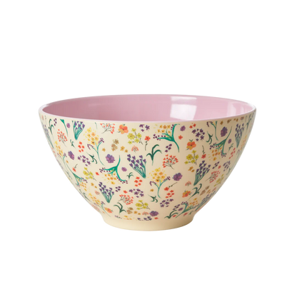 Salad bowl - Light pink - Wild Flowers Print