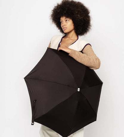 Mini Parapluie Chocolat & Noir – « Edwige »