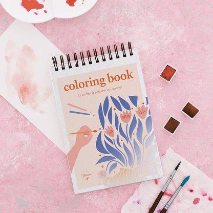 A6 coloring book - Floral #2