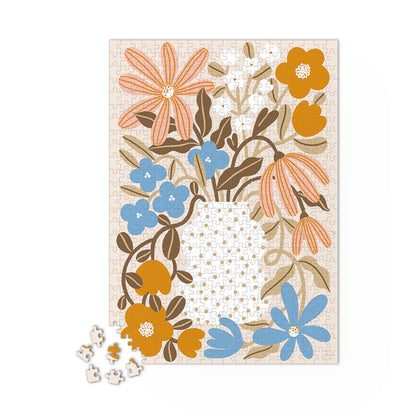 500 piece puzzle Myosotis &amp; Nasturtium