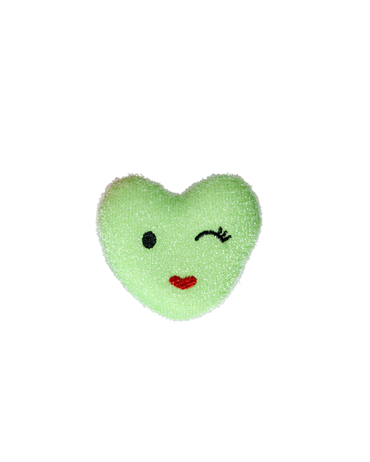 Éponge Coeur Polyester - Vert