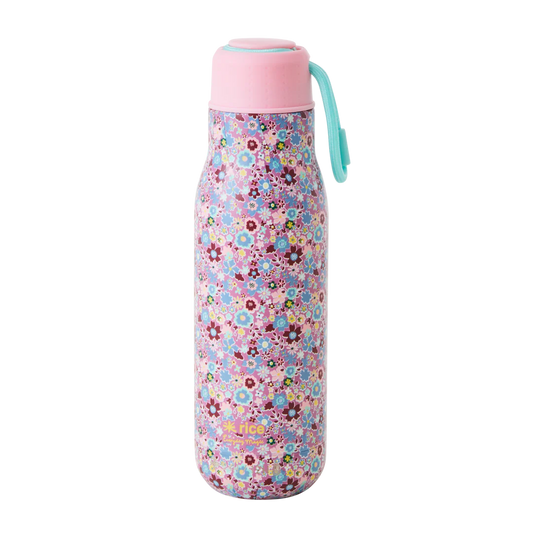 Stainless Steel Bottle - Lavender - Lavender Fall Floral Print