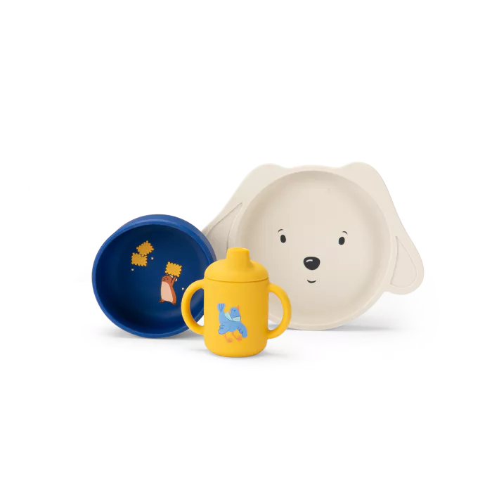 Set Vaisselle Silicone – Collection Puce & Pilou