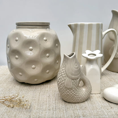 Vase Ceramic Poisson Pm Sable