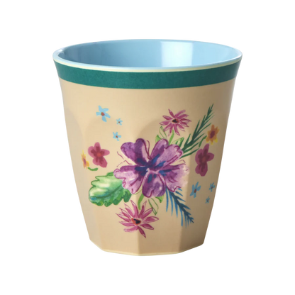 Gobelet médium - crème - Arda bloom print