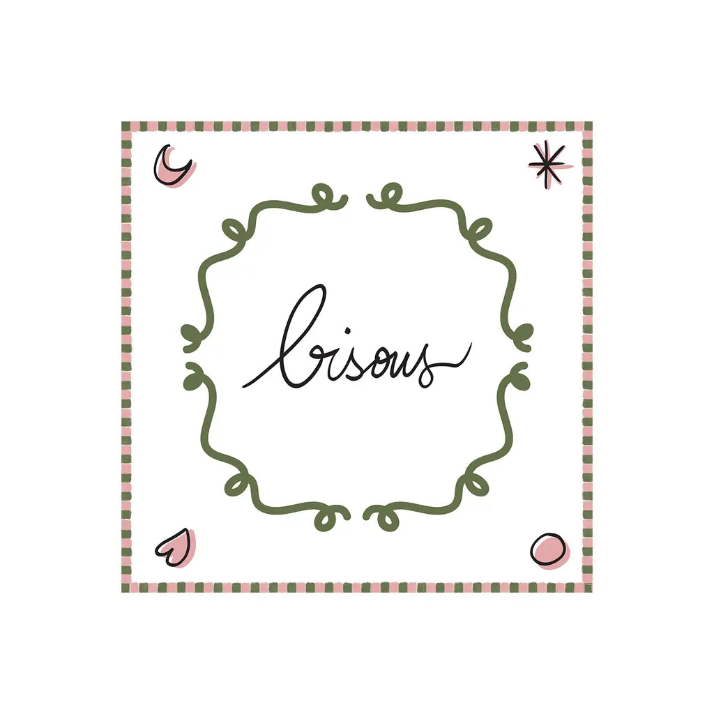 Serviettes papier bisou kaki