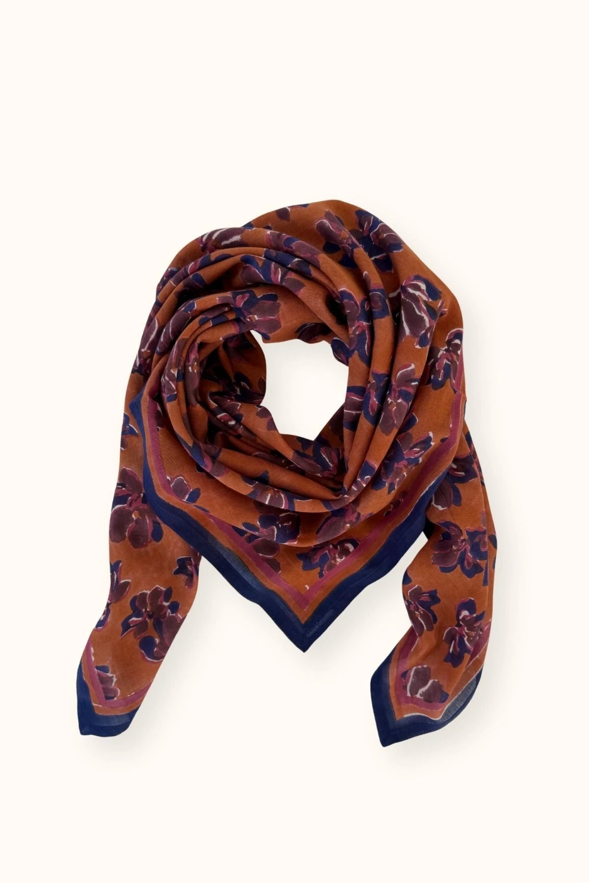 Big foulard Violeta Rust dupitta
