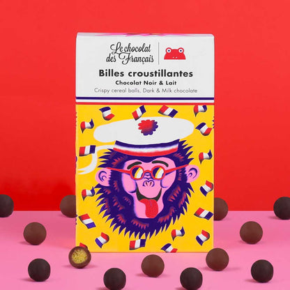 Billes croustillantes au chocolat noir & lait « Singe marin »