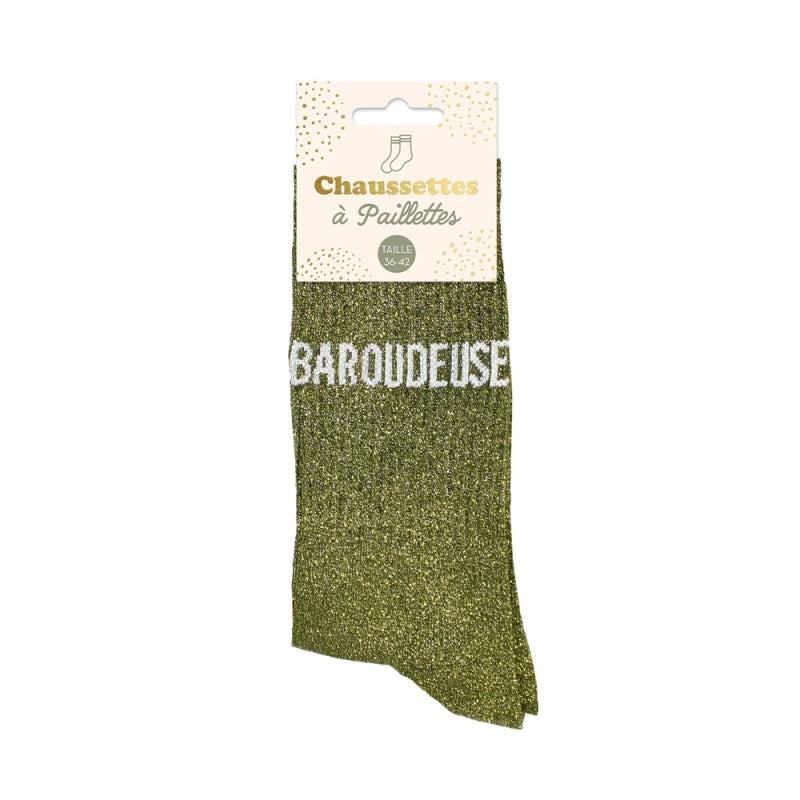 Chaussettes à paillettes BAROUDEUSE