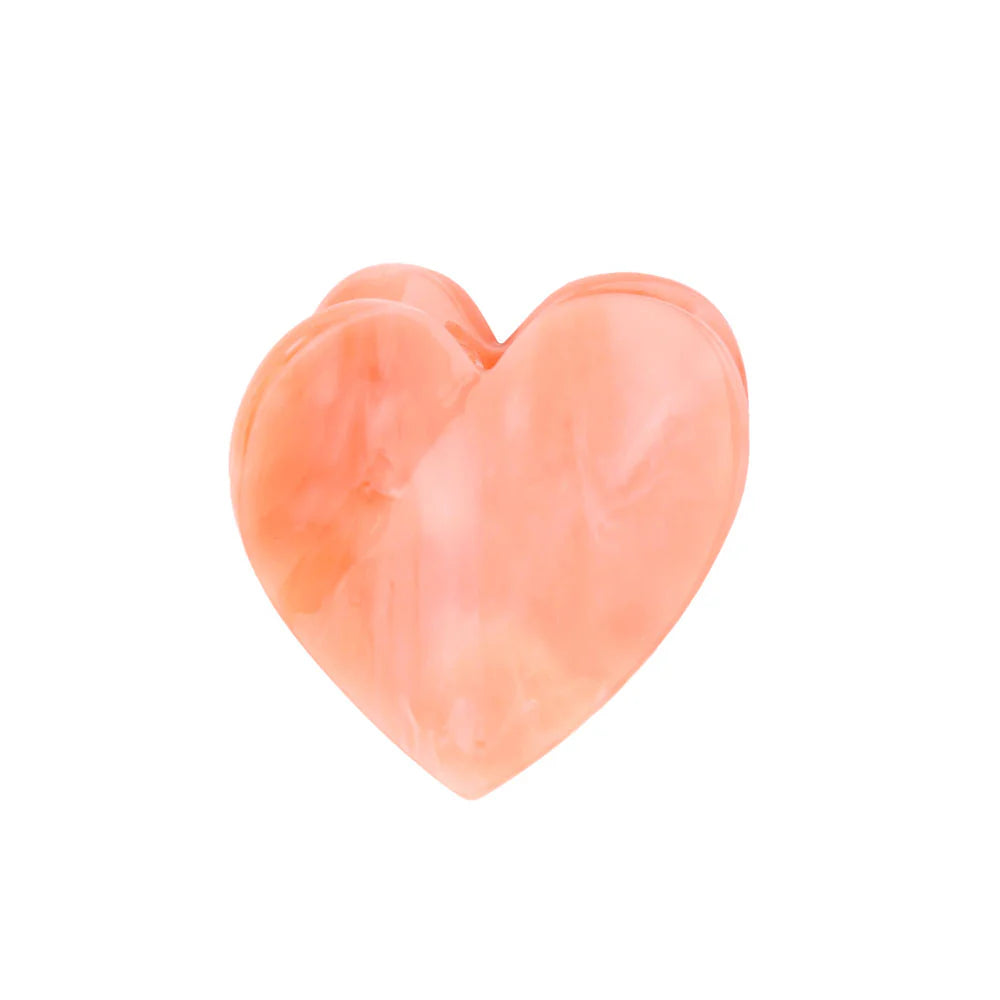 Mini pince à cheveux Coeur rose
