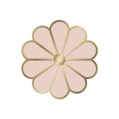 Décoration murale grande fleur beige