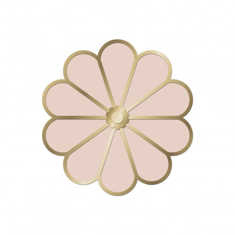 Décoration murale grande fleur beige