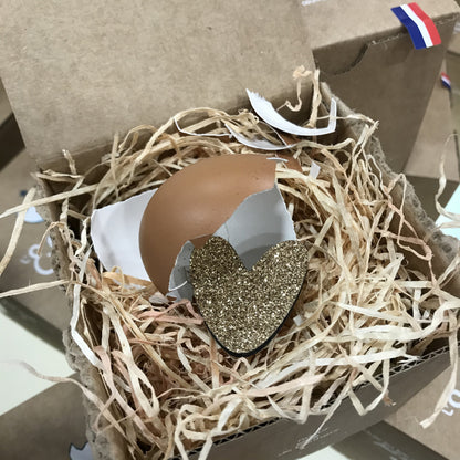 Oeuf cadeau - LE PORTE-CLÉS MAMAN EN CUIR DORÉ