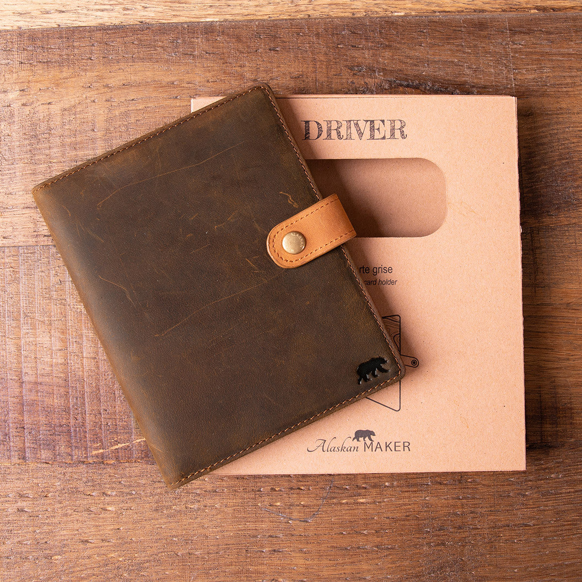Wood registration card holder