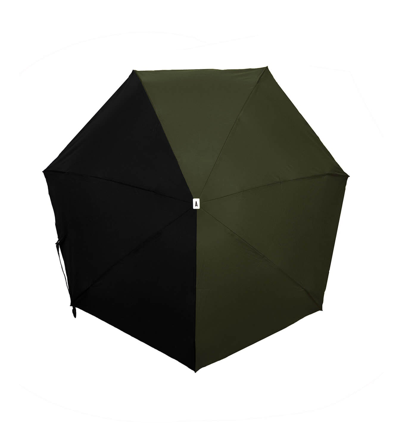Mini-parapluie bicolore Kaki/Noir – ANATOLE