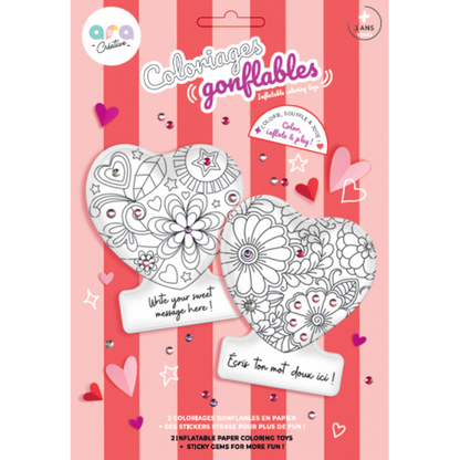 Coloriages gonflables - Cœurs