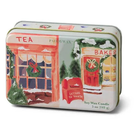 Bougie Noël Paddywax Orange & Sapin – Boîte festive 140 g