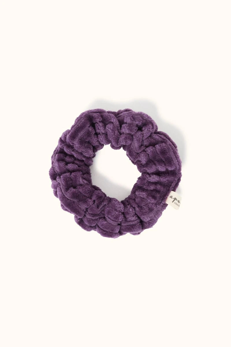 Small chouchou Velours Cotelé Violet