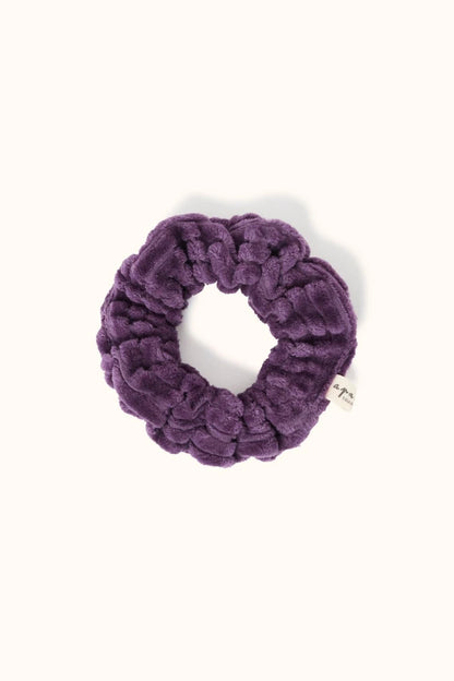 Small chouchou Velours Cotelé Violet