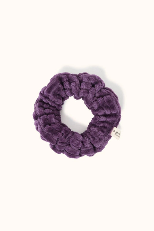 Small chouchou Velours Cotelé Violet