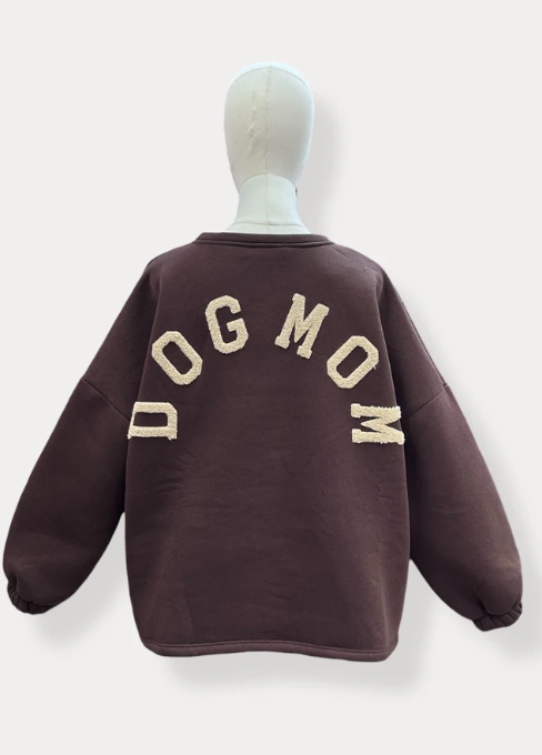 sweat DOGMOM marron