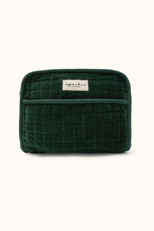 Trousse velours vert