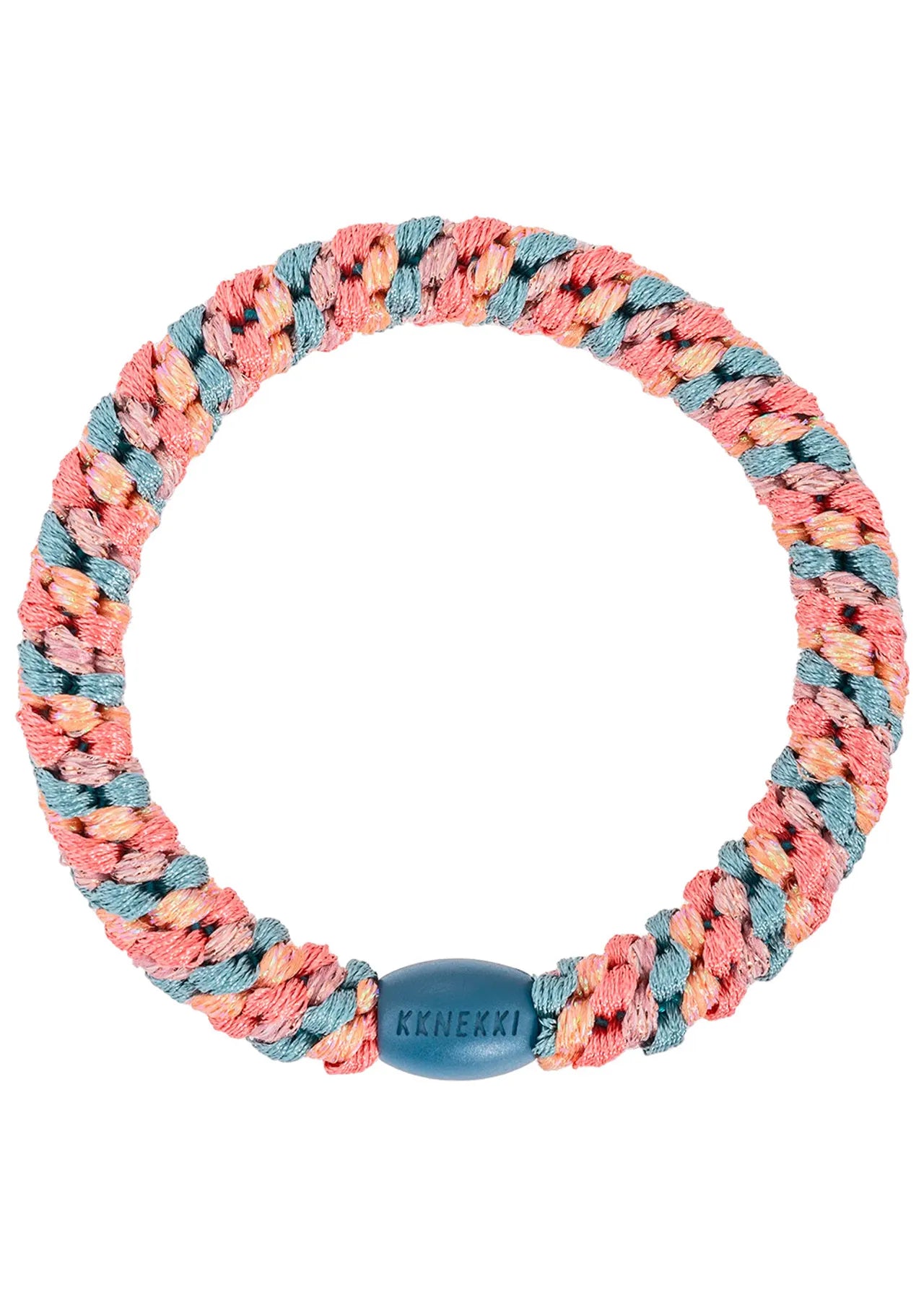 Elastique cheveux mix turquoise coral